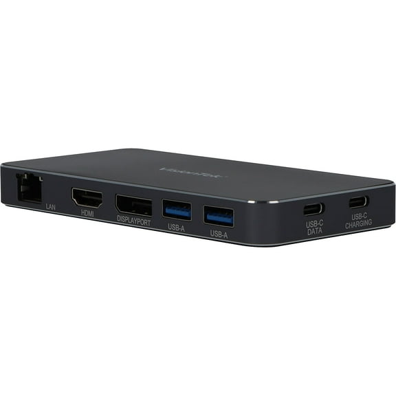 VisionTek VT400 Portable USB-C Dual Monitor Hub - 1x DP, 1x HDMI, 2X USB-A, 1x Ethernet, 1x USB-C for Windows/MacOS/ChromeOS/iOS