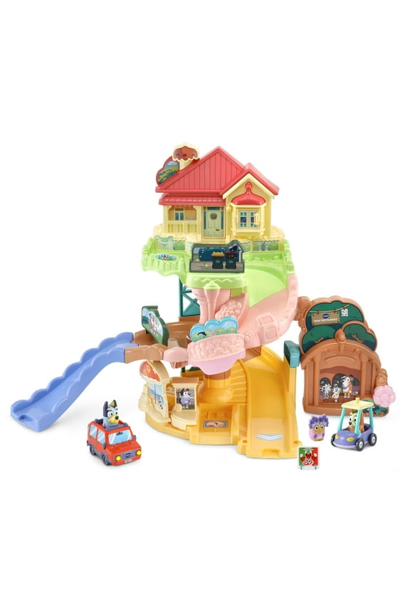 VTech, Bluey Road Trip Electronic Playset, Includes Heeler 4WD Car and a Bonus Bingo Car, Toys for Kids 3-6 Years