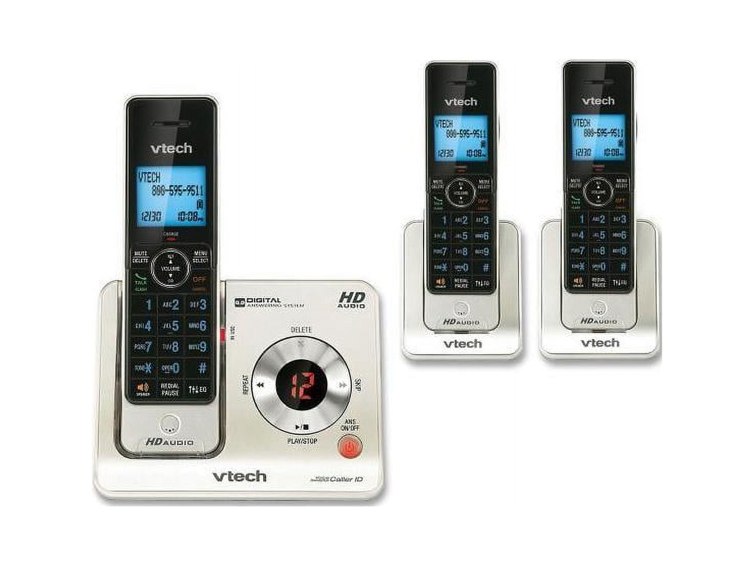 VTech LS6425-3 Expandable Cordless Phone with Answering Machine & Caller ID/Call Waiting, 3 Handsets
