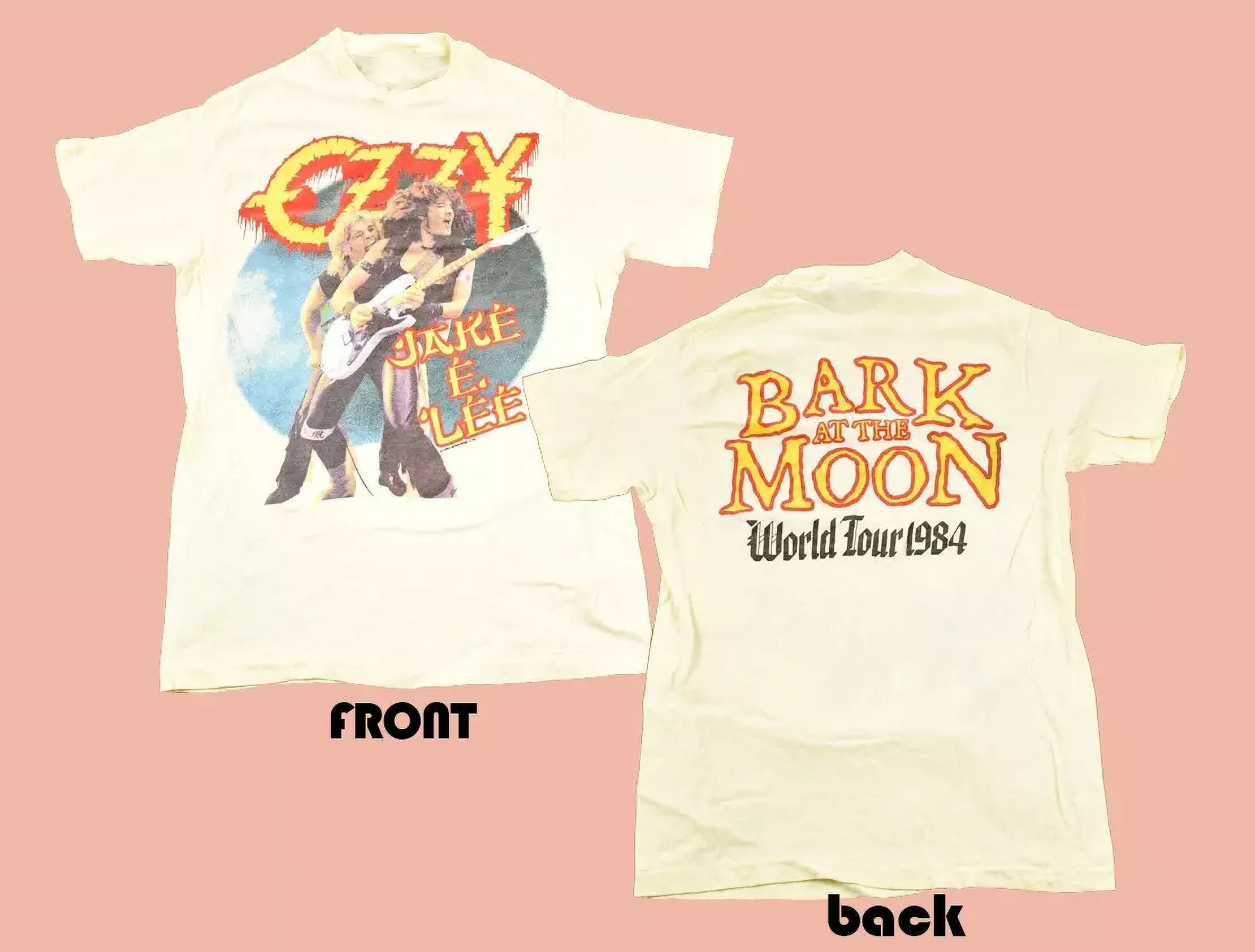 2025-25 秋冬新作  ハイブランドの VTG S Unisex White Shirt Moon The at Bark Osbourne Ozzy 1984 その他
