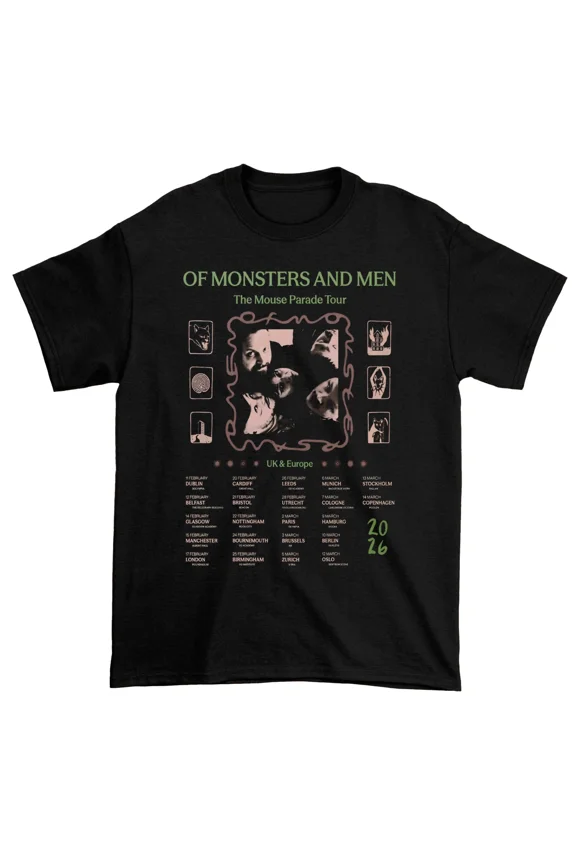 VTG Of Monsters and Men - The Mouse Parade Tour Unisex For Gifts T-Shirt HD104