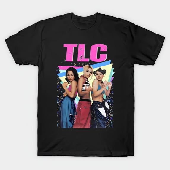 VTG TLC Girls Band Black T-Shirt Gift For Fan