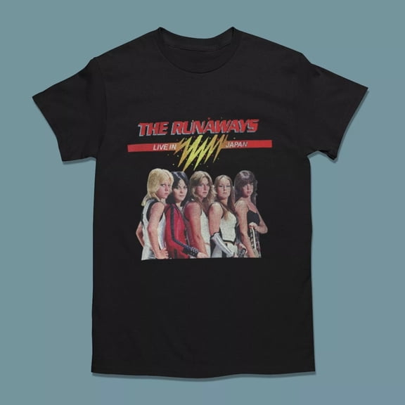 VTG The Runaways Live In Japan Short Sleeve Crewneck T-Shirt