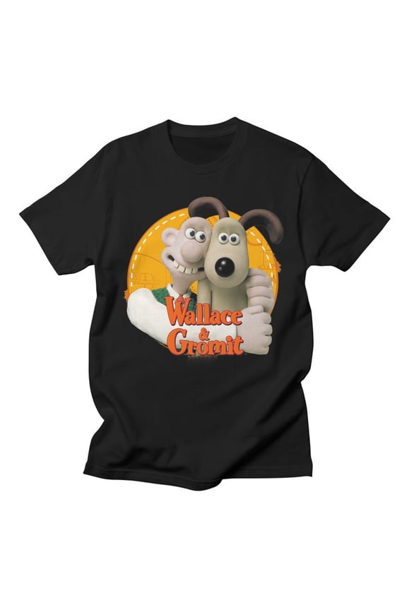 VTG Wallace & Gromit cartoon T-shirt black All Sizes S to 5Xl 3F195
