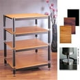 thumbnail image 1 of VTI Manufacturing BL404BC 4 Black Capspike Black Poles 4 Cherry Shelves AV Stand, 1 of 1