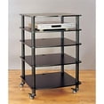 thumbnail image 1 of VTI Manufacturing AR405BB 4 Black Poles 5 Black Shelves With Caster AV Stand, 1 of 3