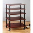 thumbnail image 1 of VTI Manufacturing AR405BC 4 Black Poles 5 Cherry Shelves With Caster AV Stand, 1 of 1