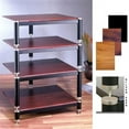 thumbnail image 1 of VTI Manufacturing BL304SB 3 Silver Capspike Black Poles 4 Black Shelves AV Stand, 1 of 1