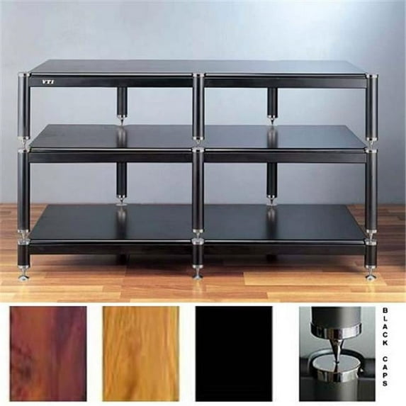 VTI Manufacturing BL503BB-02 5 Black Capspike Black Poles 1 Black Shelf 7 in. Additional Stand