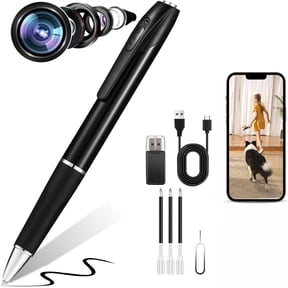 VTIN 1080P HD Mini Camera Pen, Portable USB Rechargeable Body Camera, DV DVR Video Audio Mini Camcorder, Security Recording for Surveillance Lectures Business Meeting