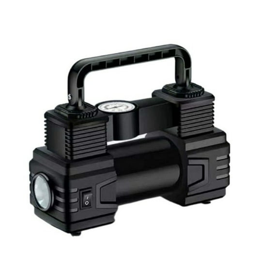 VTIN 150 PSI 12V Electric Tire Pump - Portable Car Air Compressor, 3 Nozzles for Tires/Basketballs/Toys, High-Accuracy Gauge, Auto-Stop, LED Flashlight & Carry Bag