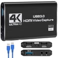 thumbnail image 1 of VTIN 4K HDMI Video Capture Card HDMI to USB 3.0, 1080P 60FPS Low-Latency Capture, HDMI Loop-Out, 3.5mm Mic Input, Plug & Play for Streaming PS5 PS4 Xbox Switch Camera PC Mac, 1 of 10