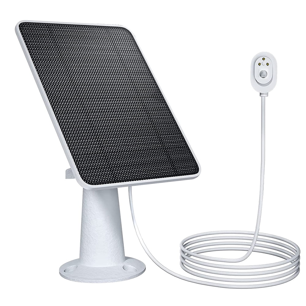 VTIN 5V 4W Solar Panel Charger for Arlo Ultra/Ultra 2/Pro 3/Pro 4 Security Cameras - 360° Adjustable Wall Mount, IP65 Weatherproof, 9.8ft Extra-Long Cable
