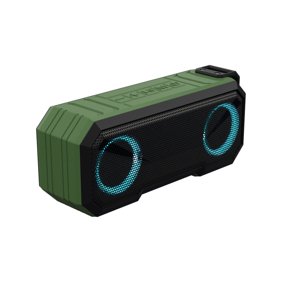 VTIN Multifunctional Portable Bluetooth 5.0 Wireless Speaker - 16W Stereo Bass Subwoofer, IPX7 Waterproof, RGB Rhythm Lights, 3000mAh 12H Playtime, TWS NFC, FM Radio, Power Bank, USB/AUX/TF Support