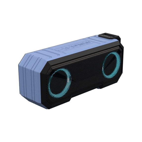 VTIN Multifunctional Portable Bluetooth 5.0 Wireless Speaker - 16W Stereo Bass Subwoofer, IPX7 Waterproof, RGB Rhythm Lights, 3000mAh 12H Playtime, TWS NFC, FM Radio, Power Bank, USB/AUX/TF Support