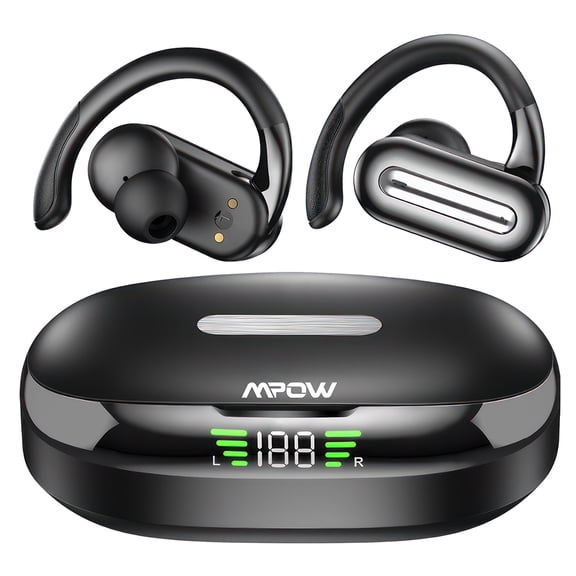 VTIN SP36 Sports Bluetooth 5.4 Earbuds - Touch Control Earhook Headphones with 40H Battery, Stable & Pain-Free Wear, Low Latency & Adaptive