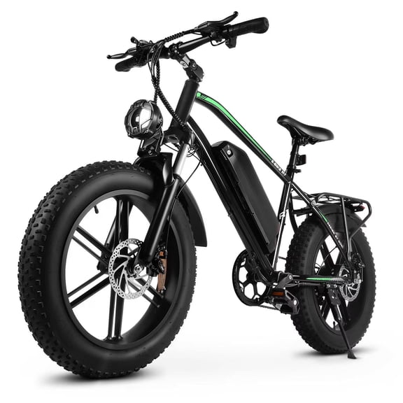 VTKOW R7 Fat Tire Electric Bike, 750W Peak High Power Off-Road Ebike, 48V 13Ah Battery 20MPH, 20" All-Terrain Electric Mountain Bicycle with Front Suspension, 7-Speed, UL Certified