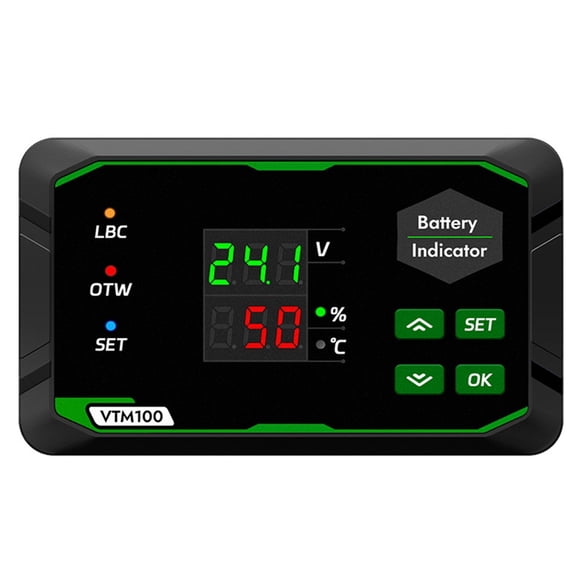 VTM100 DC 7-100V Digital Voltmeter Battery Tester Voltage Power Indicator for Ternary/Lithium Iron/Acid Batteries
