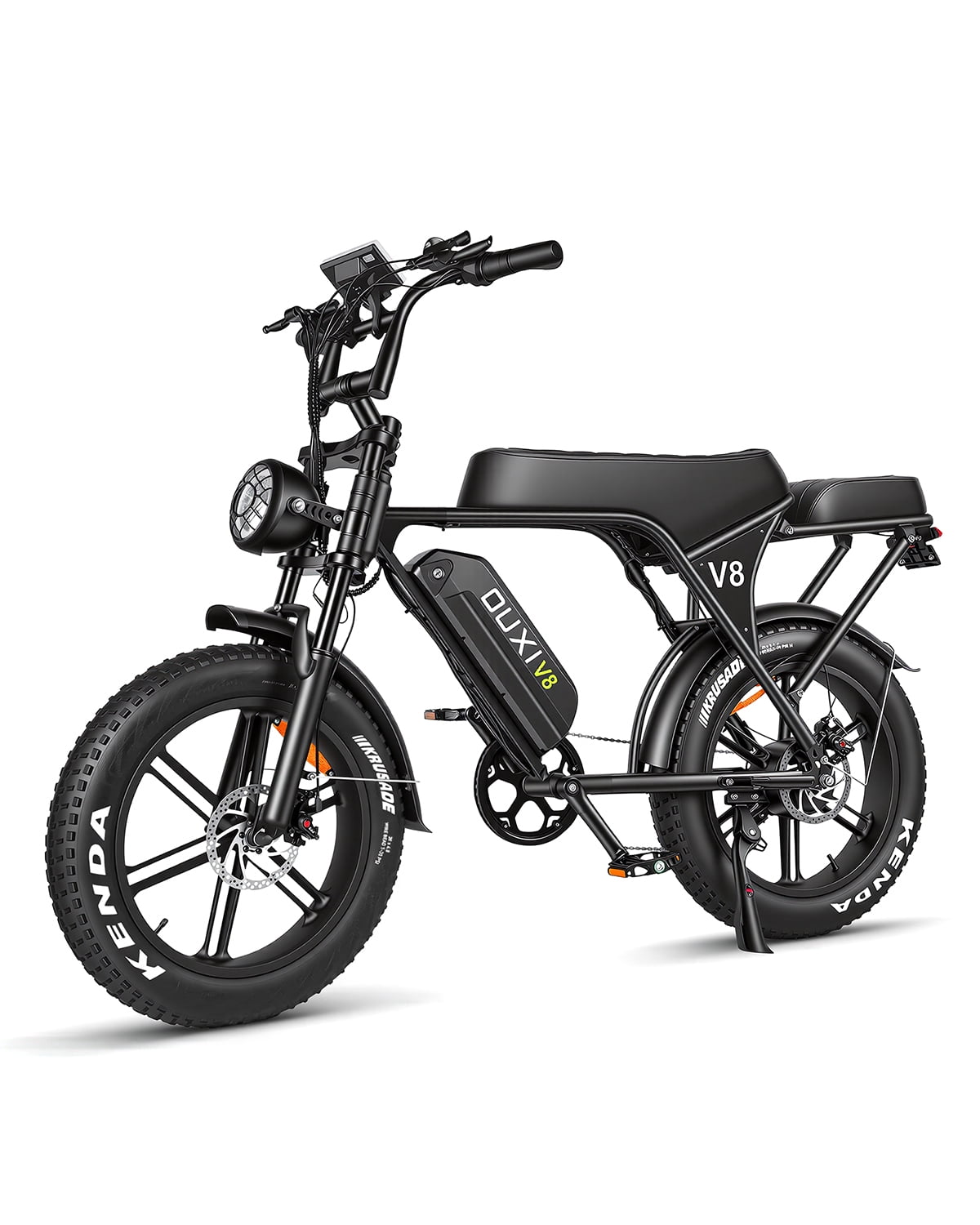 VTOKW V8 Electric Bike for Adults, 750W Motor Electric Bicycle, 48V 15.6Ah Battery, up to 28MPH, 20" Fat Tire E-Bike, 7-Speed Mountain Bike with Dual Disc Brakes, UL2849