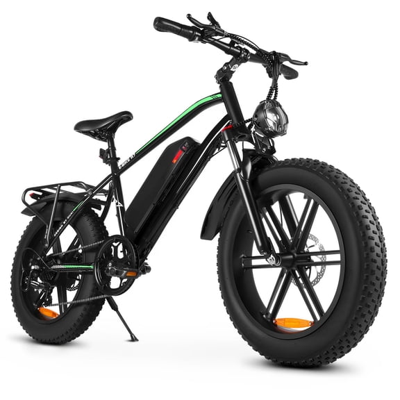 VTOKW Electric Bike for Adults, Peak 1000W Electric Bicycles for Adults, 20X4.0" Fat Tire Ebike, 48V/13AH Battery, 25MPH E-Mountain Bike, 7-Speed Front Suspension Ebike for Adults UL2849