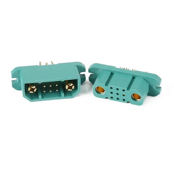 VTOL MPX Connector 9+2 with Power Male Female Portable Dual Power Fixed Wing Quick Release Plug for RC UAV Aircraft,1 * Male Release Plug(9+2 with Power) 1 * Female Release Plug(9+2 with Power),Green