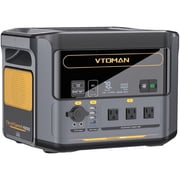 VTOMAN FlashSpeed 1500 Portable Power Station, 1548Wh 1Hour Fast Charge LFP Battery Solar Generator 1500W 3000W Peak For Vehicle Jump Start Outdoor Camping Off-grid Power Outage