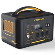 VTOMAN Jump 1500X Portable Power Station,828Wh Home Backup Battery,1500W 3000W Peak Powered Solar Generator for Home&Outdoor Camping,Rvs Travel