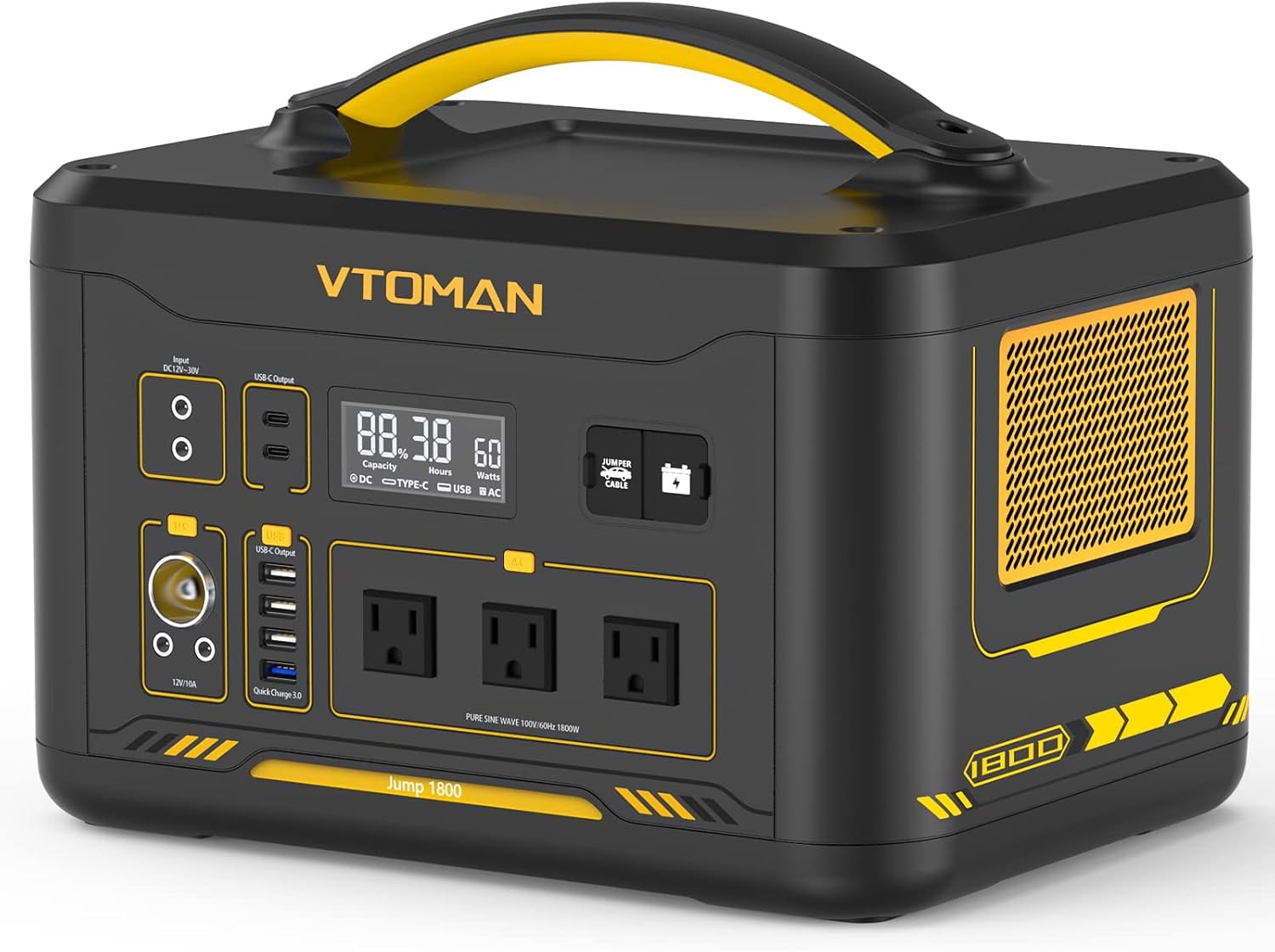 VTOMAN Jump 600X Portable Power Station, 600W Indoor Solar