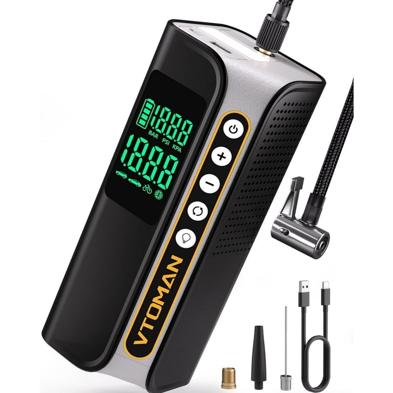 Car Tire Pump Mini Cordless Portable Automobile Air Pump Vehicle Emergency Intelligent Inflator