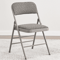VTOY 2-Pack Folding Chairs with Padded Cushion Metal Foldable Chair for Home and Office, for Indoor and Outdoor Events-Gray