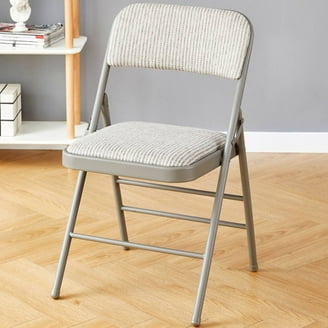 Pack Folding Chairs with Padded Seats and Back, Metal Foldable