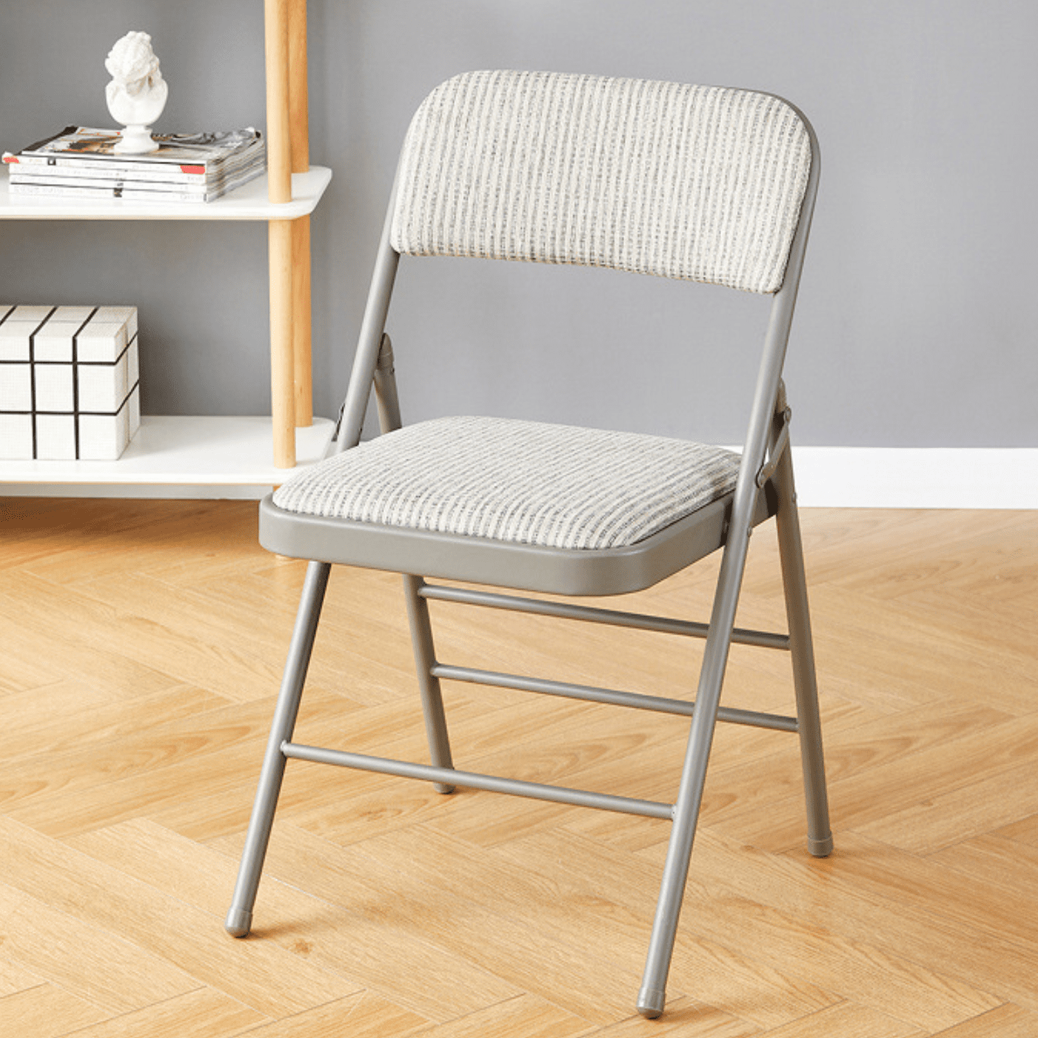 VTOY 2 Pack Folding Chairs Mental Foldable Chair with Foam Padded Seat and Back for Home and Office Indoor and Outdoor Events
