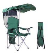 VTOY Folding Chair with Canopy Portable Chair with Shade for Outside Beach Chairs for Adults Chair with Shade Canopy Camping Chairs for Outdoors(Green))