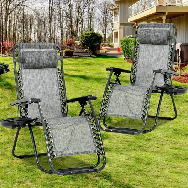 VTOY Zero Gravity Chair Outdoor Lounge Chairs Adjustable Mesh Reclining Chair for Pool Beach