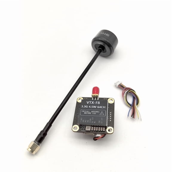 VTX-F8 3.3G 4500mW VTX 64CH(3060-3500MHz)FPV Wireless Long-Distance Image Transmission Transmitter, Tower Installation