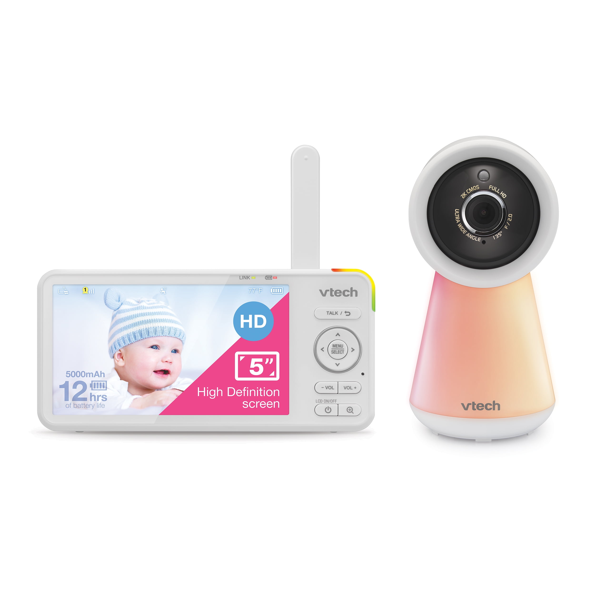 Motorola Baby Monitor VM85 - Indoor WiFi Video with Camera & Mood Light -  HD 720p, Connects to Nursery App, 1000ft Range, 2-Way Audio, Remote Pan