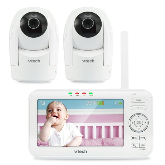 VTech 2 Camera 5" Digital Video Video Baby Monitor Camera with Pan and Tilt