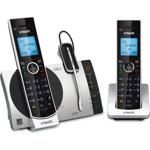 VTech 2 Handset Connect to Cell with Answering System and Cordless Handset, DS6771-3 | Pack of 2 Each