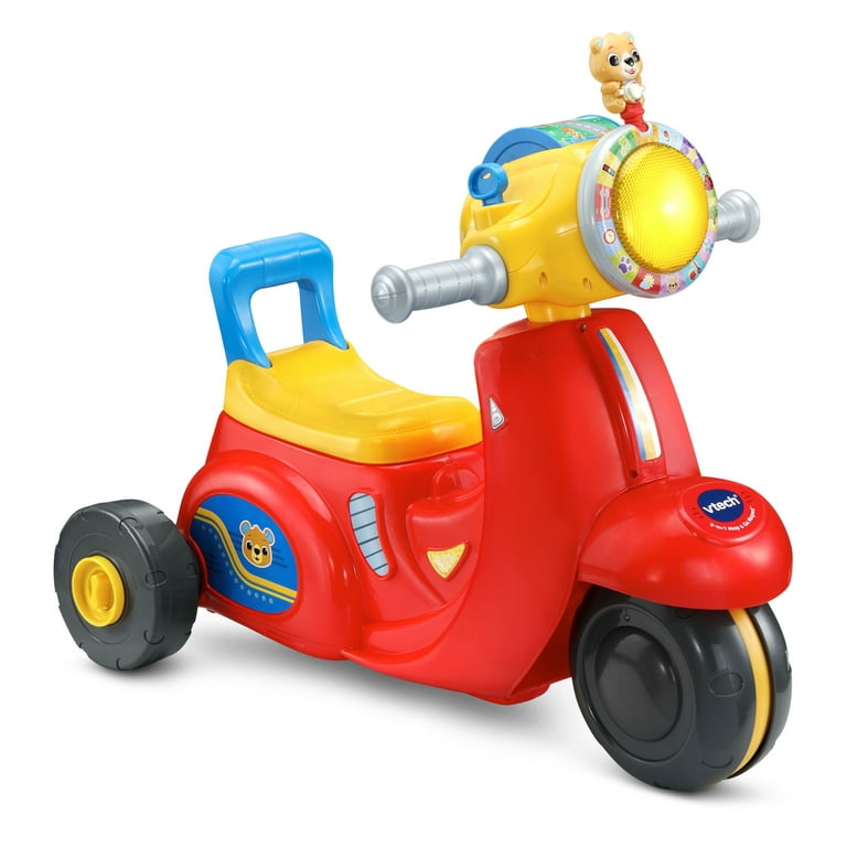 VTech 2-in-1 Map Go Scooter, Battery Powered Ride-On, Baby and