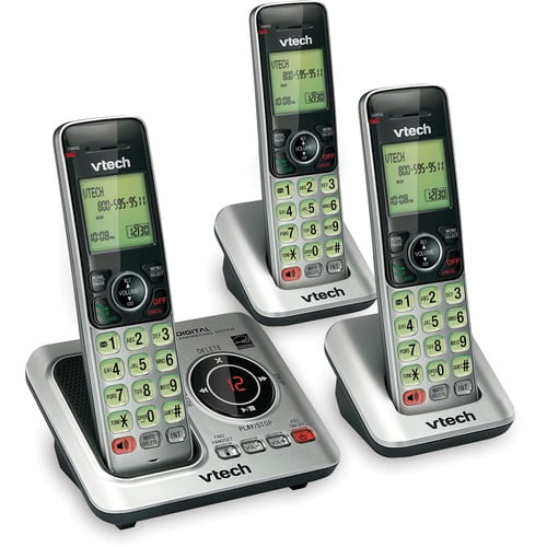 VTech 3 Handset Cordless Pone with Answering System, CS6629-3 | Pack of 2 Each