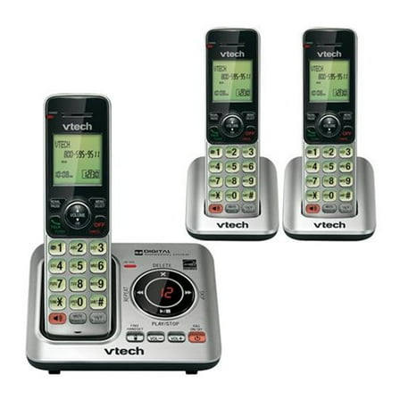 VTech 3 Handset Cordless Pone with Answering System, CS6629-3