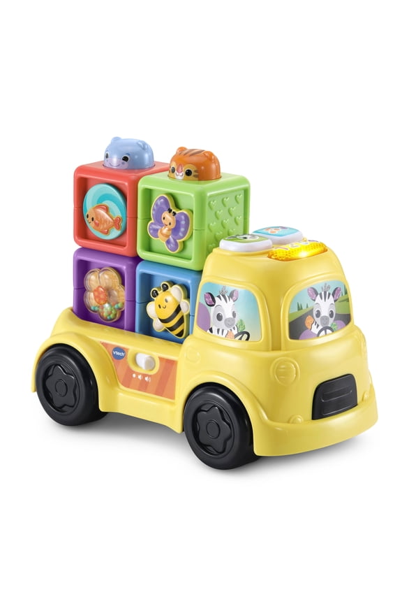 Baby Beep & Go Blocks Truck Set, Ages 6+ Months, Includes 4 Colorful Animal Blocks