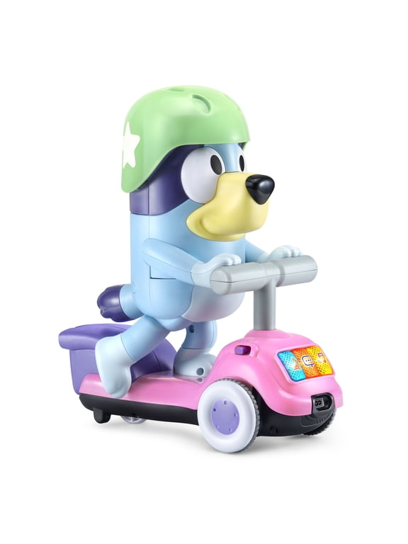 VTech Bluey Scooter Time Bluey, Moving Electronic Figure Toy for Preschoolers, Ages 3-6 Years Old