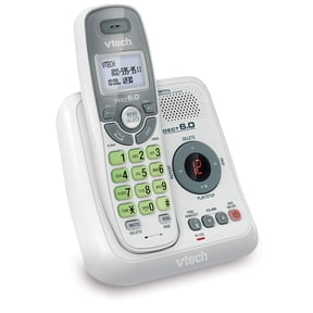 VTech CS6124 DECT 6.0 Cordless Phone with Answering System and Caller ID/Call Waiting, White