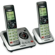 VTech CS6629-2 DECT 6.0 Expandable Cordless Phone with Answering System and Caller ID/Call Waiting, Silver with 2 Handsets - Cordless - 1 x Phone Line - 2 x Handset - Speakerphone - Answering Machine