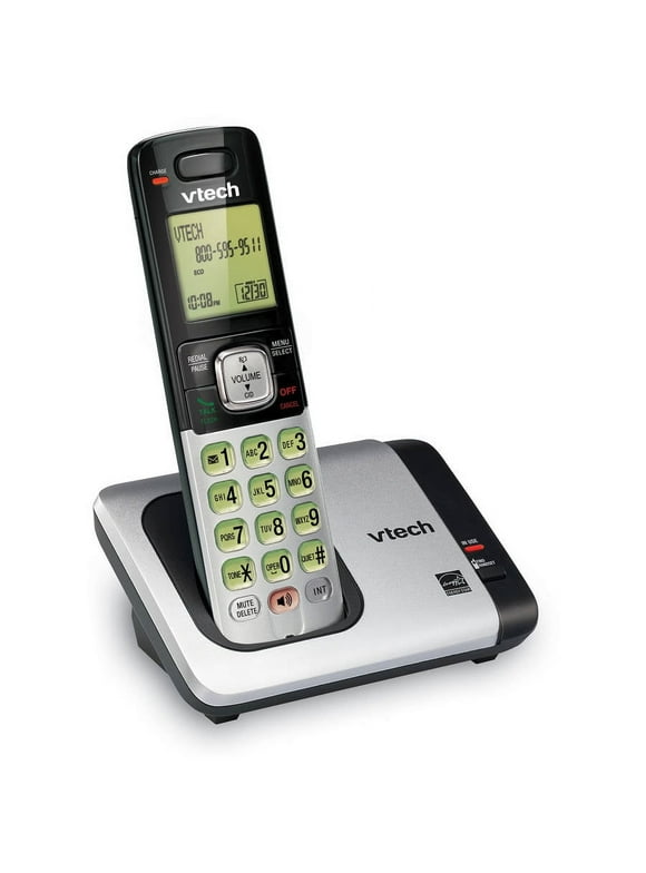 VTech CS6719 cordlss Phone System with Call Waiting, Caller ID - Black, Silver