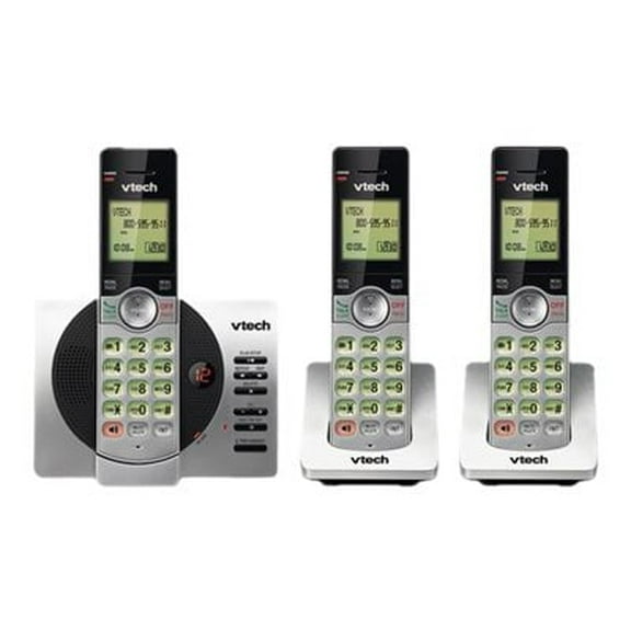 VTech CS6929-3 - Cordless phone - answering system with caller ID/call waiting - DECT 6.0 - 3-way call capability + 2 additional handsets