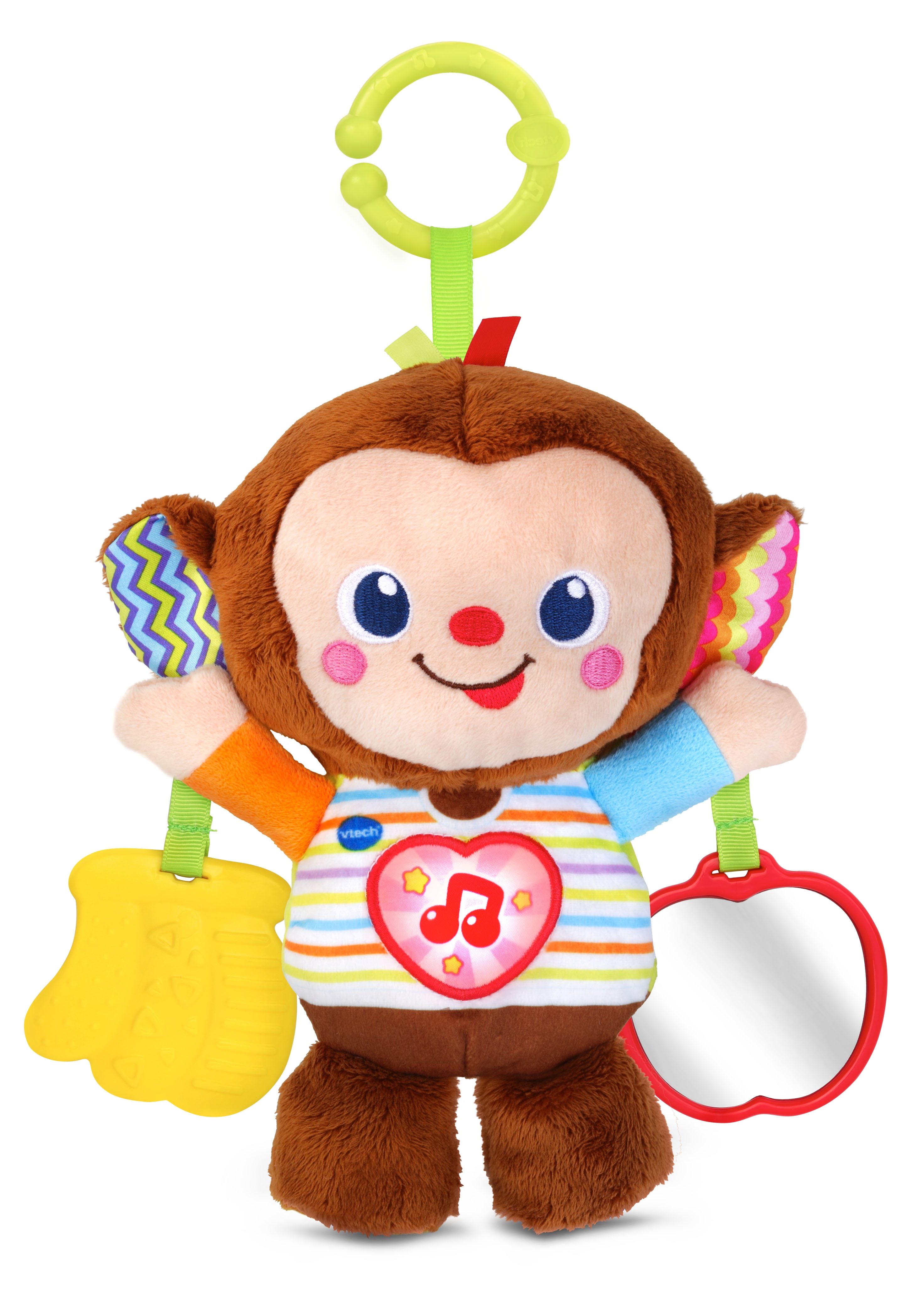 VTech Cuddle and Swing Monkey with Teether, Travel Toy for