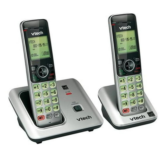 VTech DECT 6.0 2-Handset Cordless Expandable Speakerphone with Caller ID , VTCS6619-2