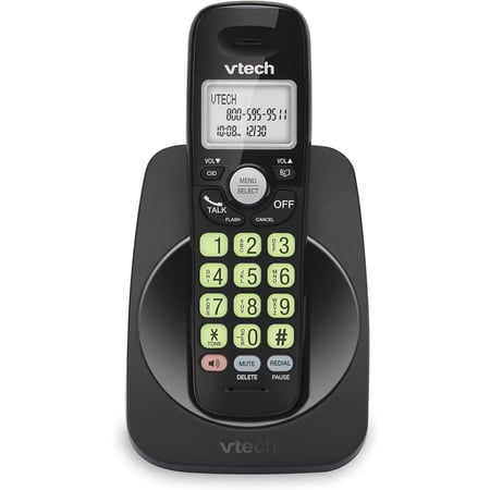VTech DECT 6.0 Cordless Phone - Blue Display, Big Buttons, Full Duplex, Caller ID, Easy Wall Mount, 1000ft Range